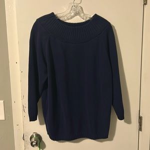 Vintage navy blue scoop neck sweater.
